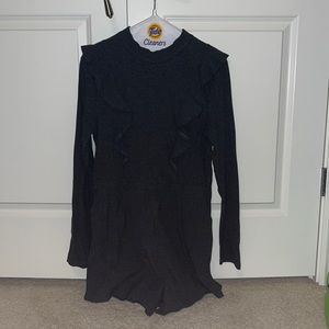 veryJ charcoal long sleeve romper